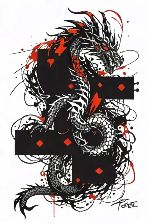 Dragon Made Of Dice