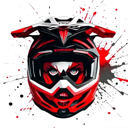 Forest Mountain Mtb Helmet With Girl