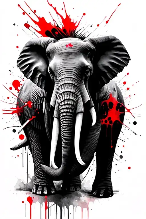 Elephant Tattoo Woman Theme