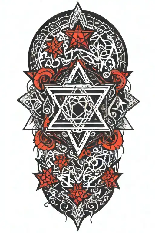 Star Of David Tatto Design