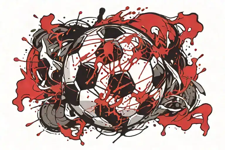 Soccer Ball Blood Dripping