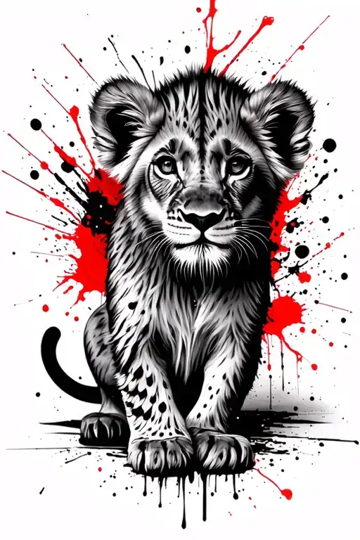 Baby Lion Cub Realistic