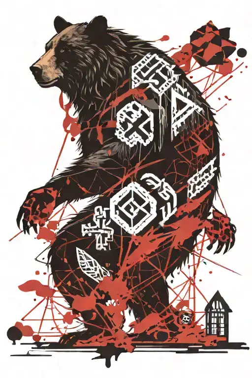 Norse Runes Bear