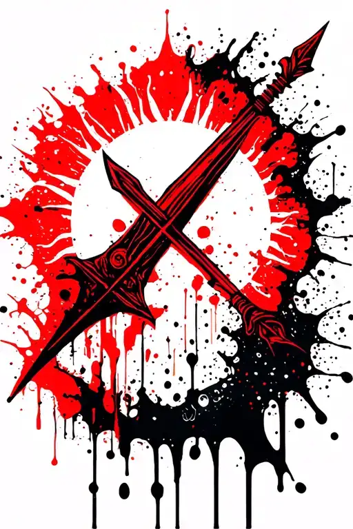 A Sun With A Spear Crossing It