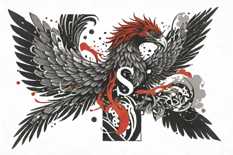 Rising Phoenix And Letter S Arm Sleeve