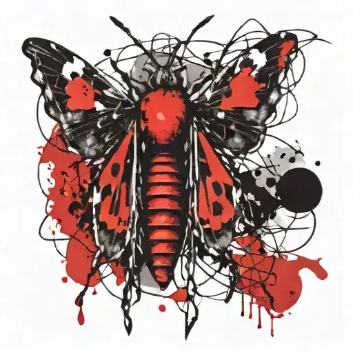 Moth With Barbed Wire