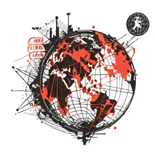 Detailed Globe With Latitude And Longitude Lines