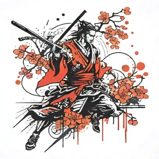 Samurai And Sakura