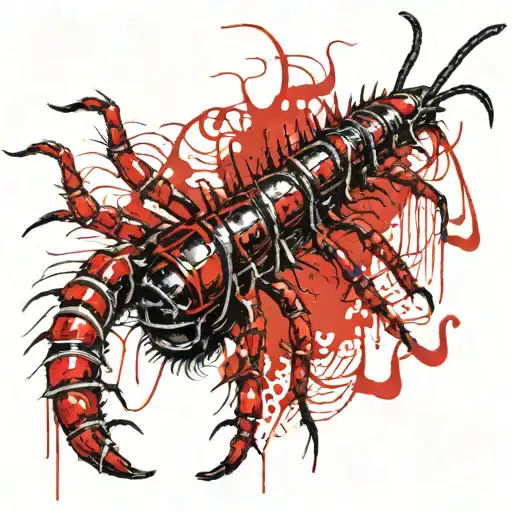 Dark Scolopendra Gigantea Centipede
