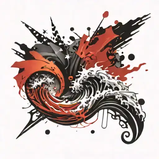Stars And Waves Crashing