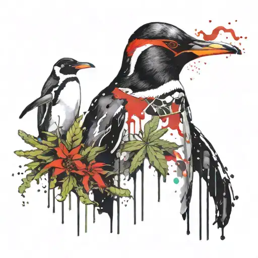 Penguin Smoking Weed Joint