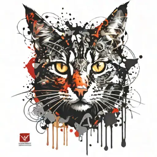 Halloween Cat With Horns