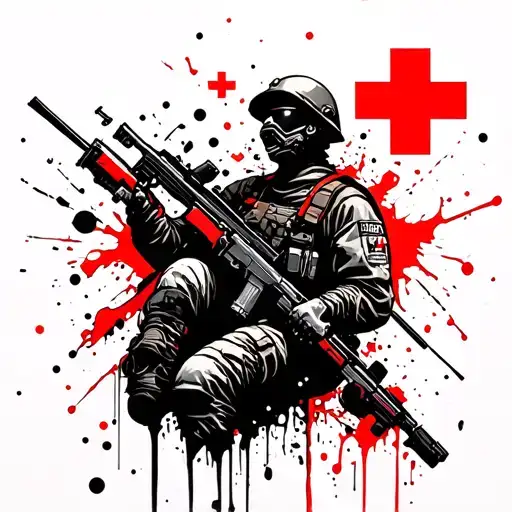 Medic Soldier Saving Someones Life