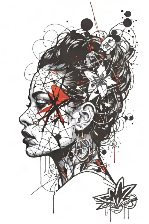 Head Of A Girl With Scars Sniffing Mephedrone