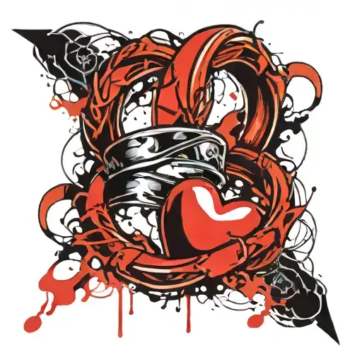 Beating Heart Beat Two Wedding Rings Intertwined