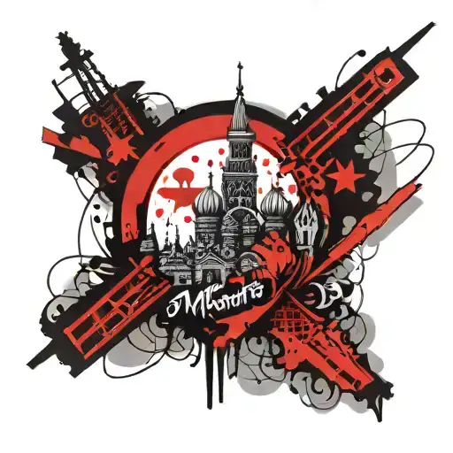 Moscow City Underground Graffiti Style