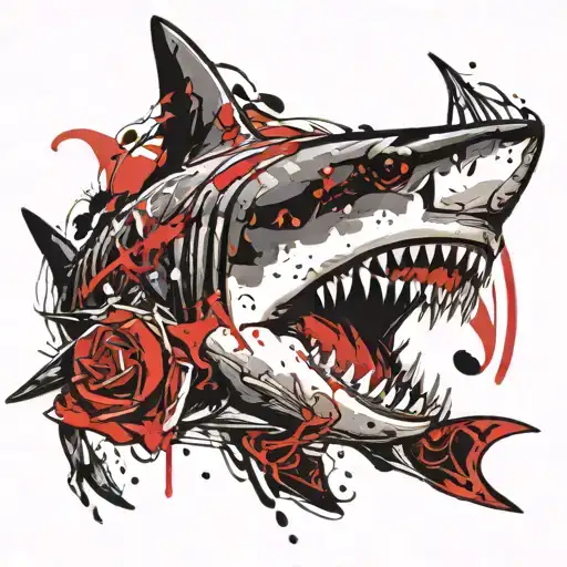 Shark With Bones Sticking Out