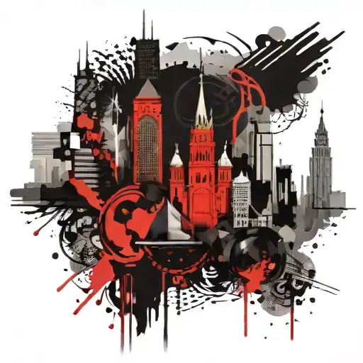 Moscow City Skyline In The Background