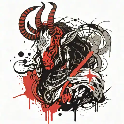 Heavy Metal Doom Guy Cute Goat Lord Shiva