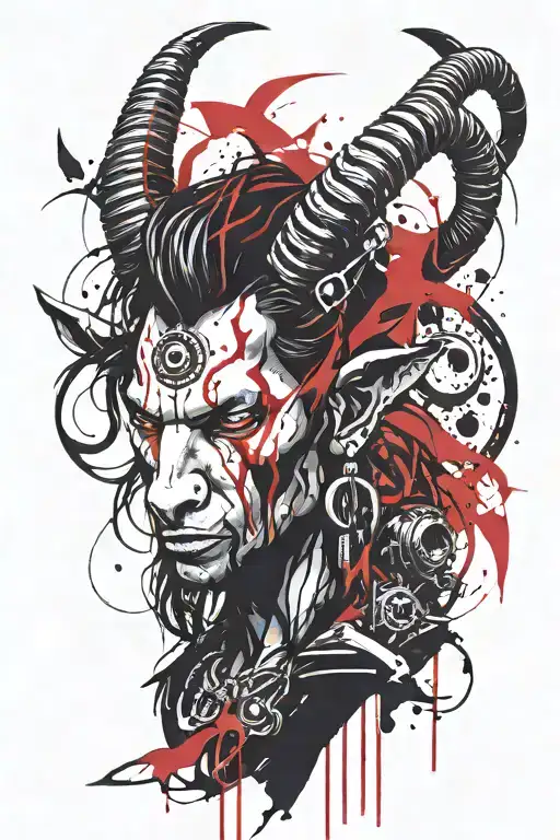 Heavy Metal Doom Guy Cute Goat Lord Shiva