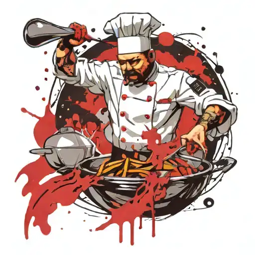 Chef Cooking Up A Storm