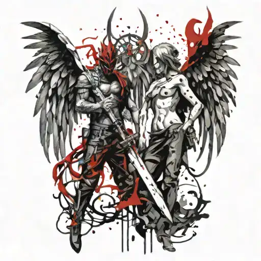 Knife Devil And Angel