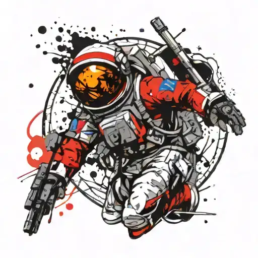 Burning Astronaut In Faulty Spacesuit