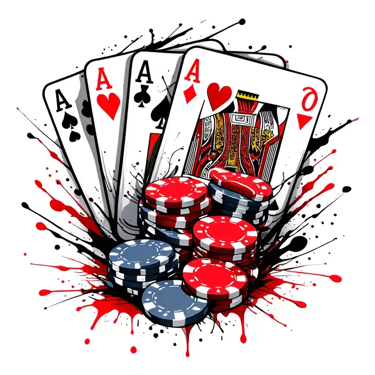 Poker Cards And Chips