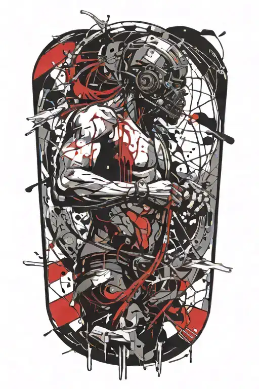 Human Fighting Off Depression Alone