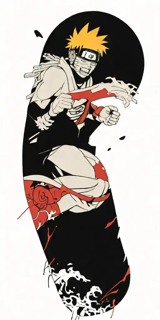 Naruto Screaming Wearing Oni Mask Fighting Off Inner Demons