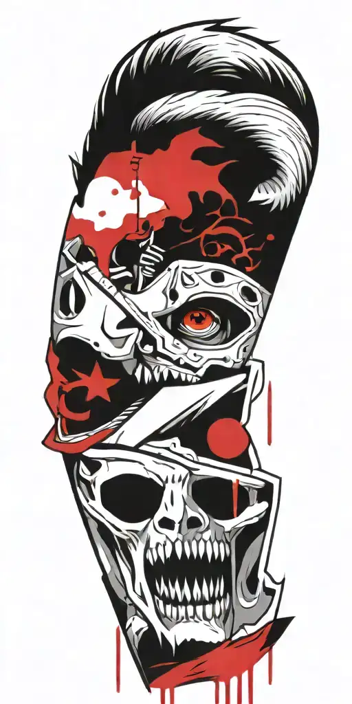 Ichigo Hollow Screaming Wearing Oni Mask Fighting Off Inner Demons