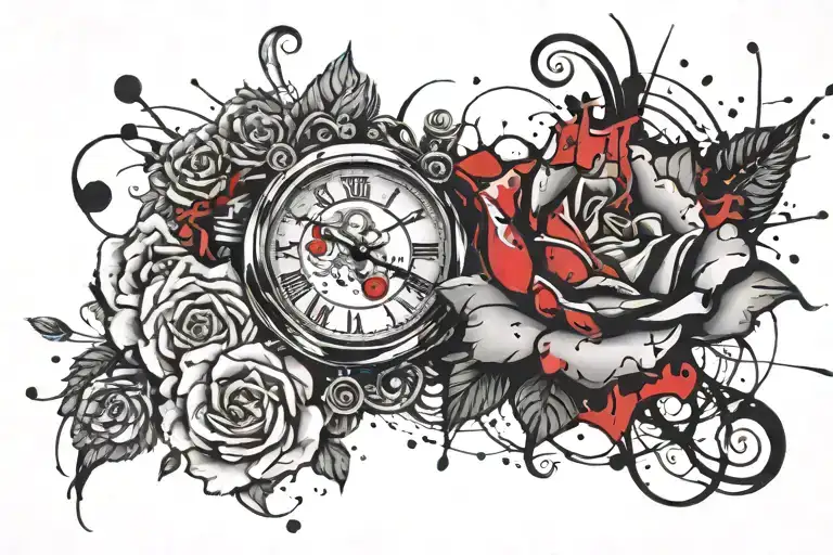 Clock Inside A Rose