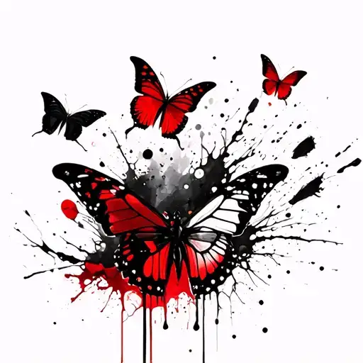 Butterflies Flying