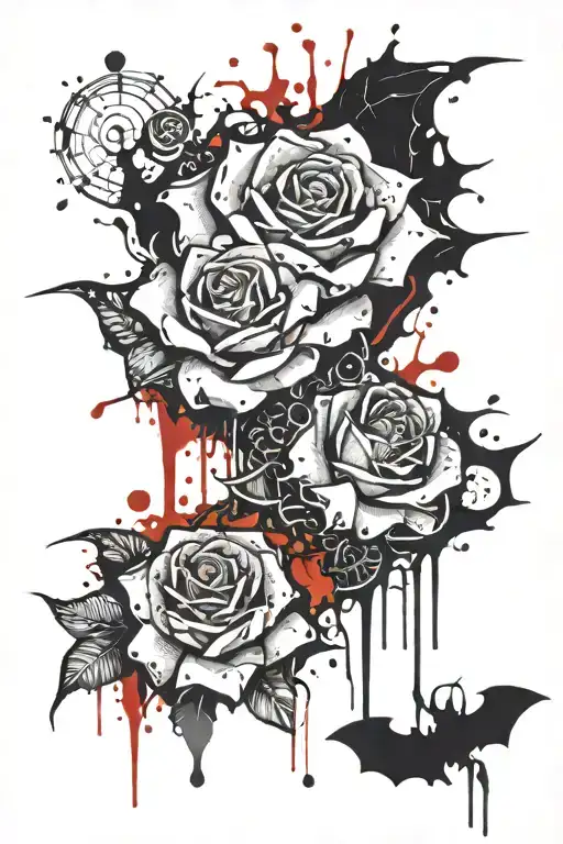 Rose Surrounded By Halloween