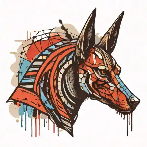 Dark Egyptian Anubis With Some Blue Highlights