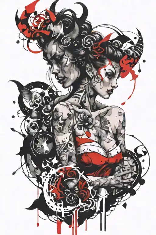 Devil Tempting Devil Girl
