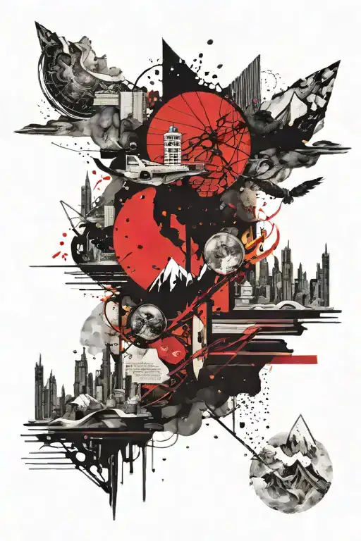 Space With Mountains And Books