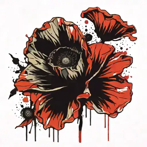 Poppys Growing From Battlefield