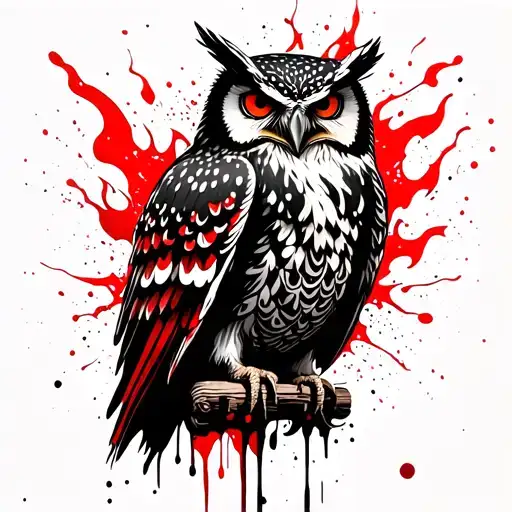 Buho With Fire And Caravels