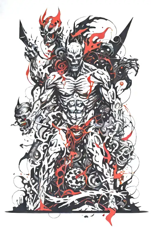 Underworld Scene Depicting Demons