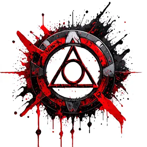 Arc Reactor Mixed Deathly Hallows Symbol