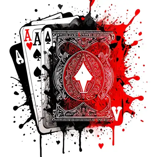 Name Written And Poker Cards