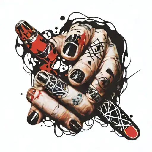 Blackwork On Fingers