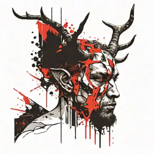 Faun And A Tree Growing