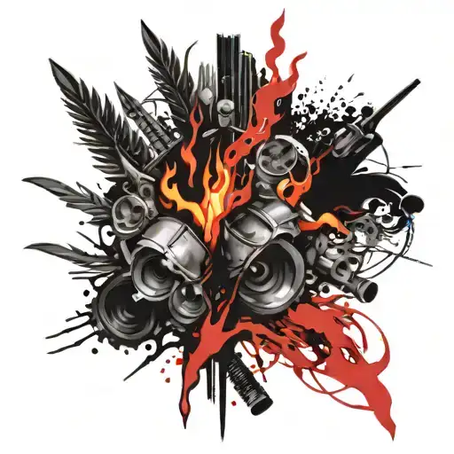 Aggressive Fire Flames