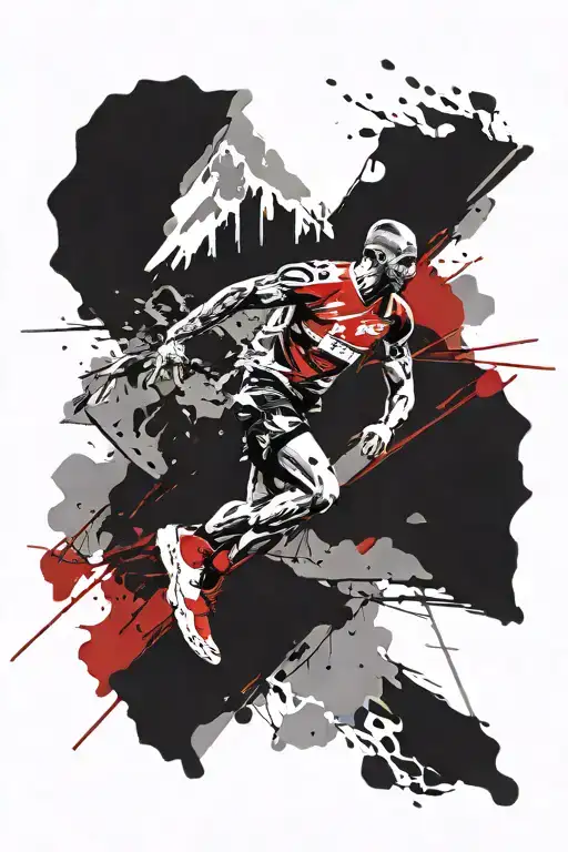 Mountain And Running Freely