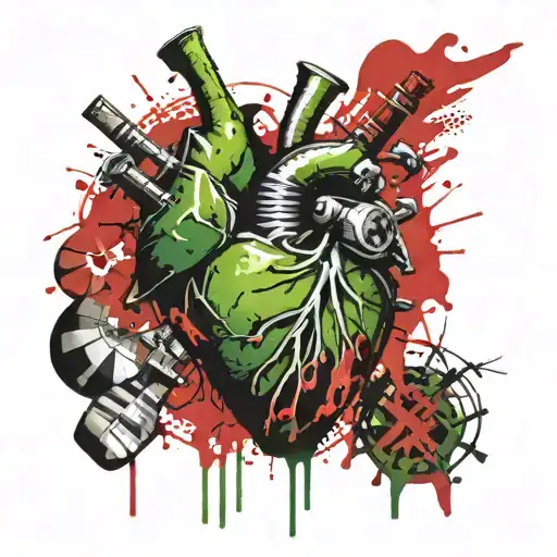 Greeen Day American Idiot Heart Grenade Intertwined