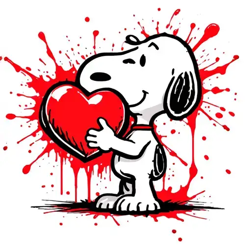 Snoopy Holding Heart