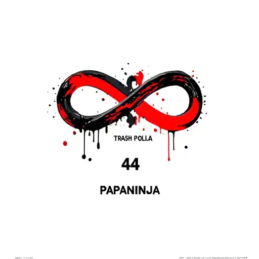 Infinity Symbol Intertwined With The Number 44 And The Name Papaninja