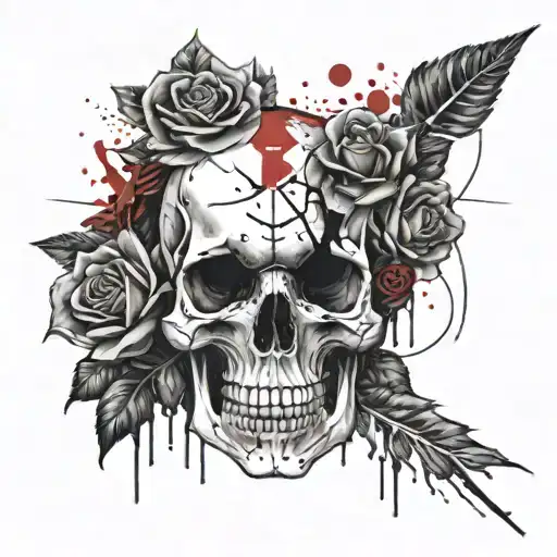 Skull And Roses Growing